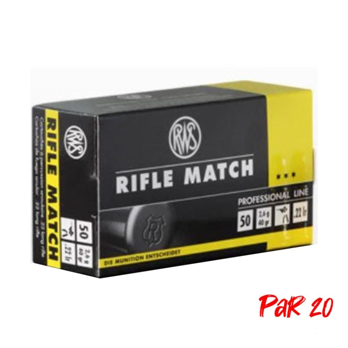 Balles RWS Rifle Match - Cal. 22LR 2134225P20