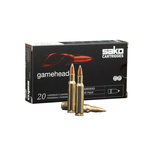 Balles Sako GameHead Soft Point calibre .308 Winchester Magnum pour chasse gros gibier avec expansion contrôlée et précision exceptionnelle, fabriquées en Finlande, idéales pour carabines chambrées .308 et tir longue distance