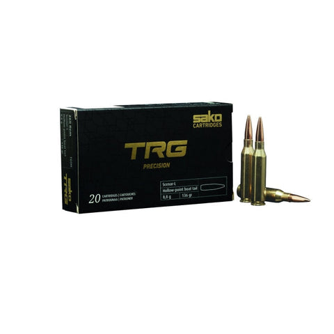 Balles Sako TRG Precision Hollow Point Boat Tail calibre 6.5 Creedmoor pour une précision de tir exceptionnelle, optimisées pour le target shooting et la compétition avec technologie avancée pour une performance supérieure et une traînée réduite.