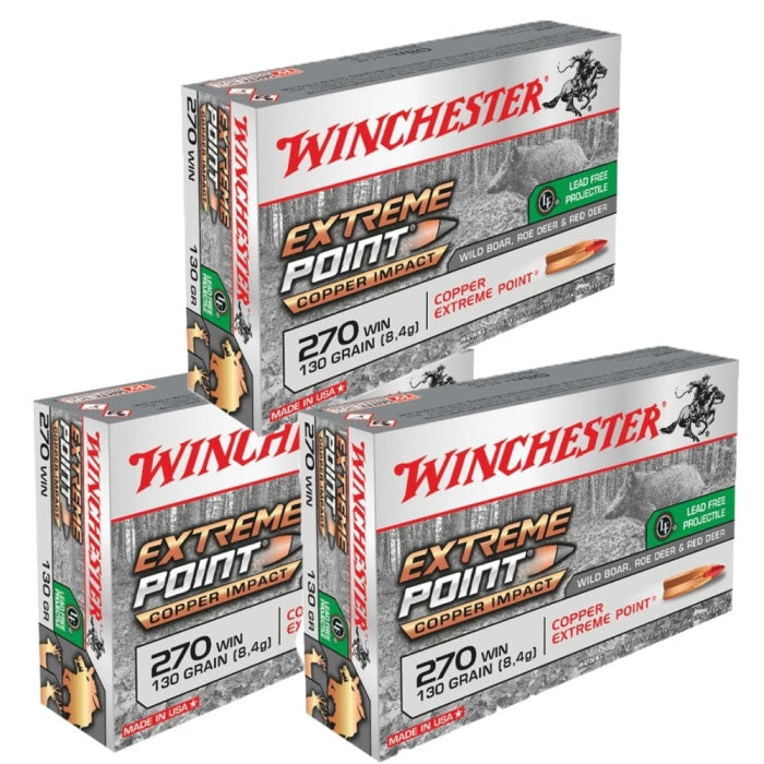 Balles Winchester Extreme Point Lead Free - Cal. 270 Win. CX270XPLFP3