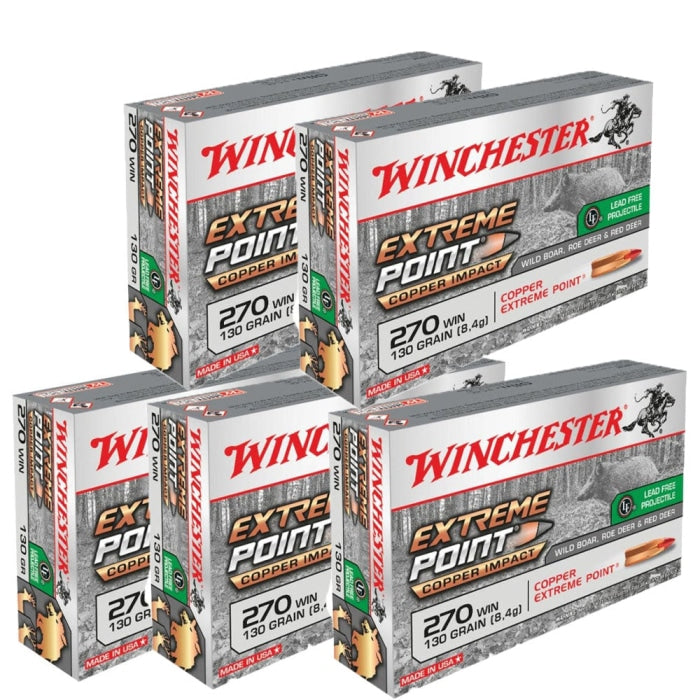 Balles Winchester Extreme Point Lead Free - Cal. 270 Win. CX270XPLFP5