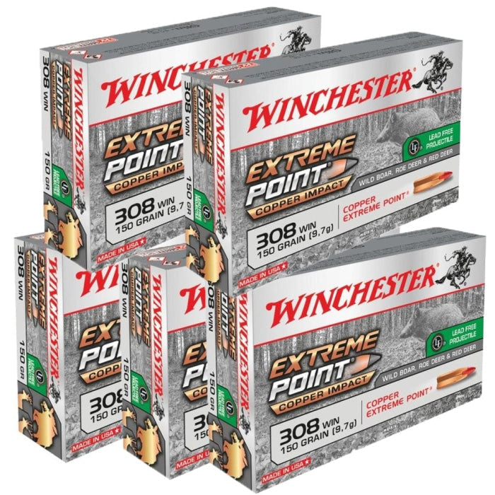 Balles Winchester Extreme Point Lead Free - Cal. 308 Win. CX308XPLFP5