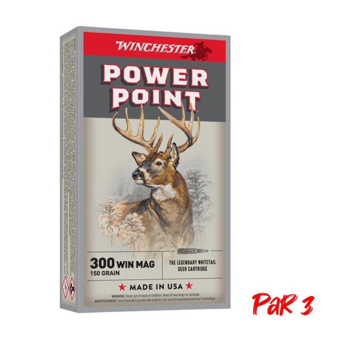 Balles Winchester Power Point - Cal. 300 Win. Mag. CX30WM1P3