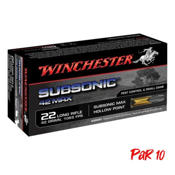 Balles Winchester Subsonic Max - Cal. 22LR CW22SUB42P10