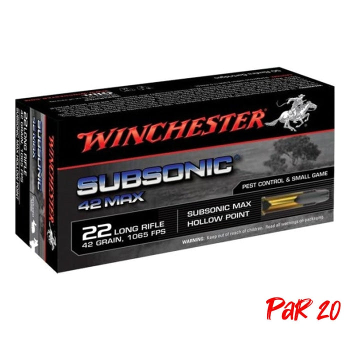 Balles Winchester Subsonic Max - Cal. 22LR CW22SUB42P20