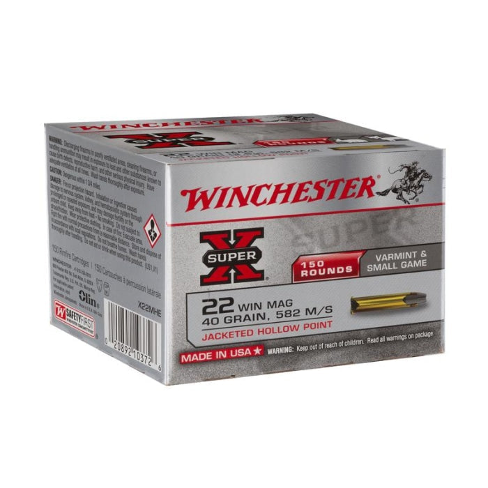 Balles Winchester Super-X - Cal. 22 Win. Mag. CX22MHE