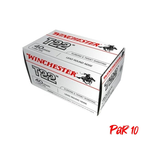 Balles Winchester T22 - Cal. 22LR - 40 gr LRN CWT22LREP10