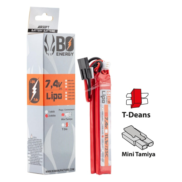 Batterie BO Manufacture 2 Sticks Lipo 2S - 7.4V A63008T