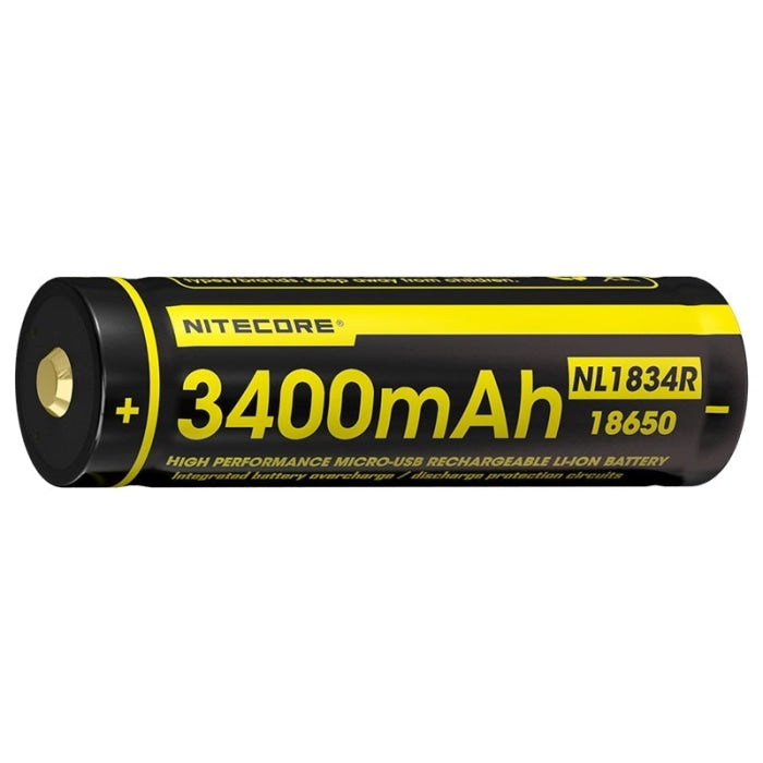 Batterie Nitecore Li-ion 18650 - 3400mAh + Port USB NCNL1834R