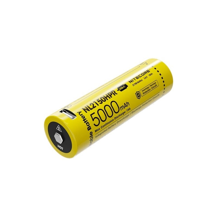 Batterie Nitecore Li-ion 21700 - 5000mAH + Port USB NCNL2150HPR