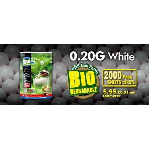 Billes Bio G&G Armament Blanches X2000 - 0.20G S10742