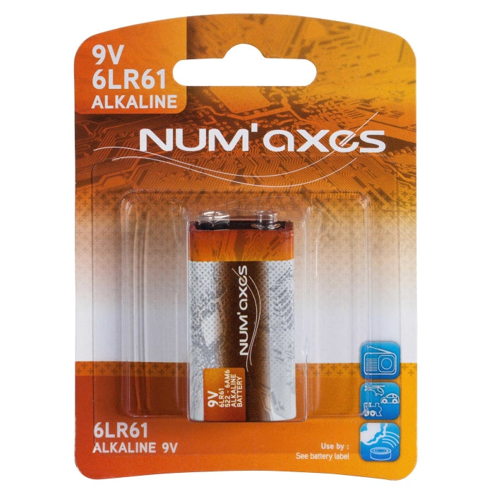 Blister 1 pile Num’Axes - 6LR61 alcaline 9 V NUM865