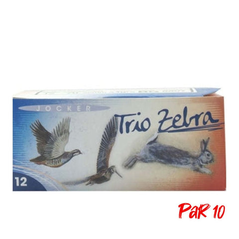 Boite de 10 Cartouches Jocker Trio Zebra 34 BG Rose - Cal. 12/70/25
