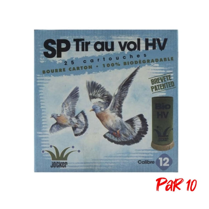 Boîte de 25 Cartouches Jocker Bio SP Tir au Vol 36 HV BJ - Cal.