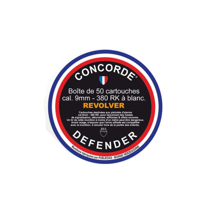 Boîte de 50 Cartouches à Blanc Concorde Defender RK - Cal. 9mm MD016