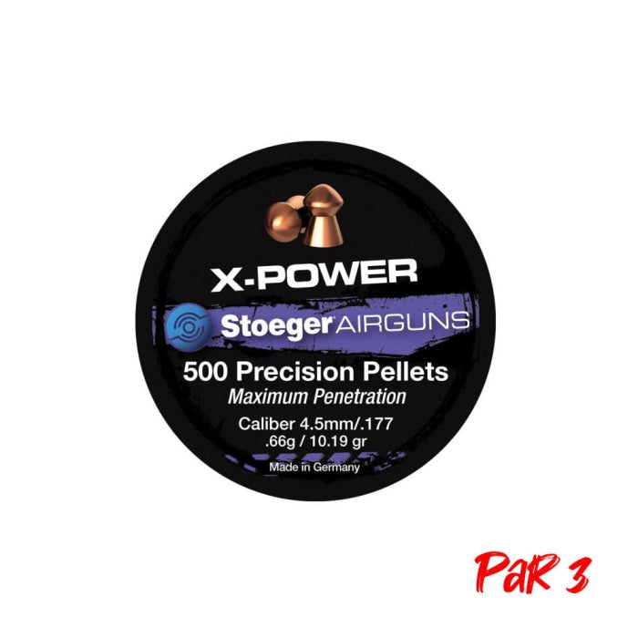 Boite de plombs Stoeger X-power 0.66 g - Cal. 4.5 61100047P3