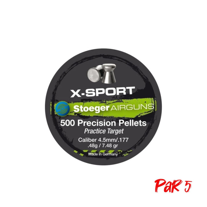 Boite de plombs Stoeger X-sport Tête plate 0.48 g - Cal. 4.5