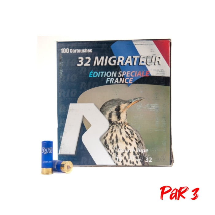 Cartouches RIO Pack Migrateur - 32 BJ - Cal.12/70 RIO027P3