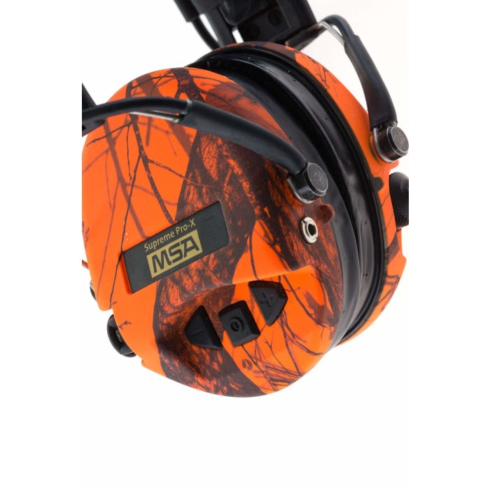 Casque audio amplifié MSA Supreme Pro X - Camo orange SOR502