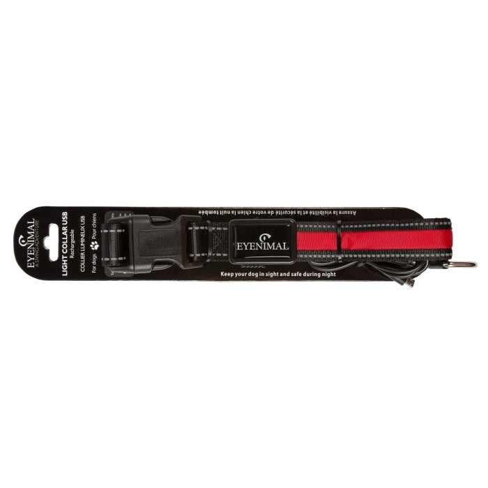 Collier lumineux Num’Axes USB rechargeable rouge NUM775
