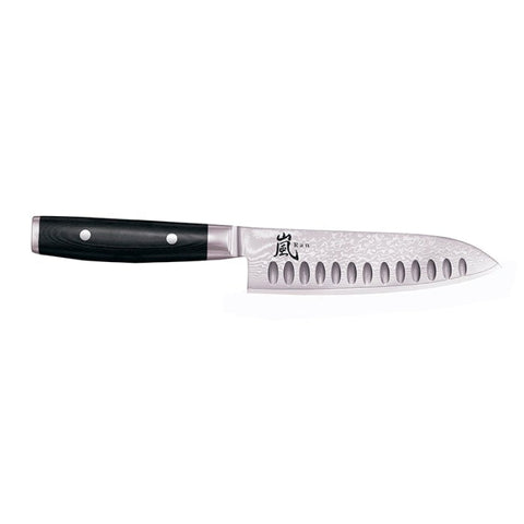 Couteau Yaxell RAN - Santoku Alvéolé Damas - Lame 165mm Y36001G