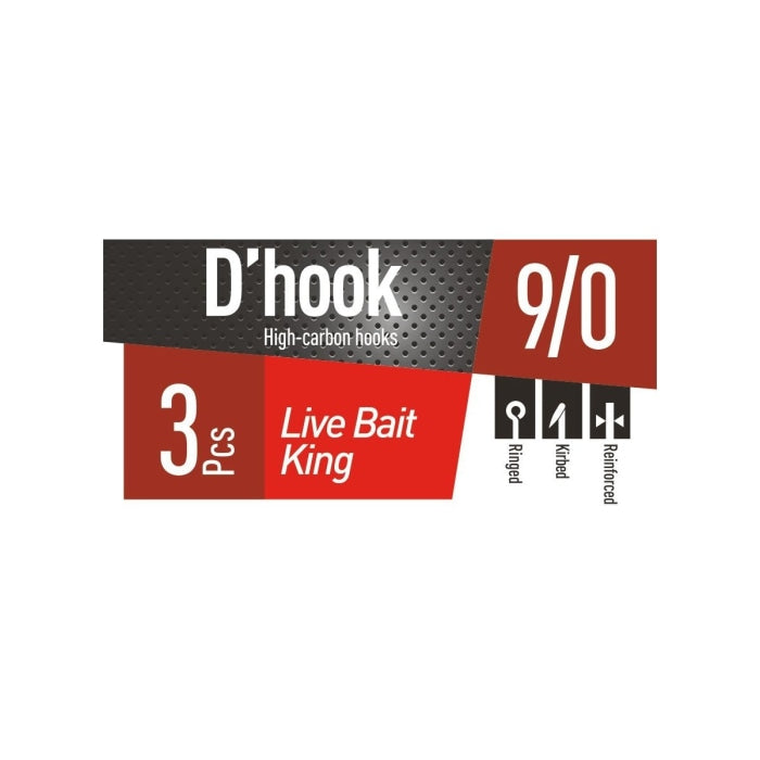 Hameçon Daiwa D’hook Live Bait King - Par 3 DHLBK7-0