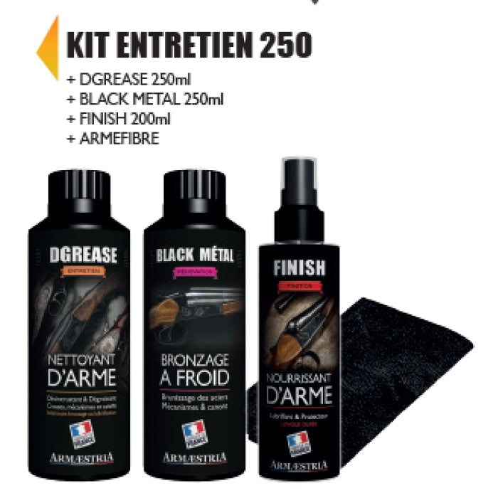Kit d’Entretien Armaestia DGrease + Black Metal + Finish ARM0014