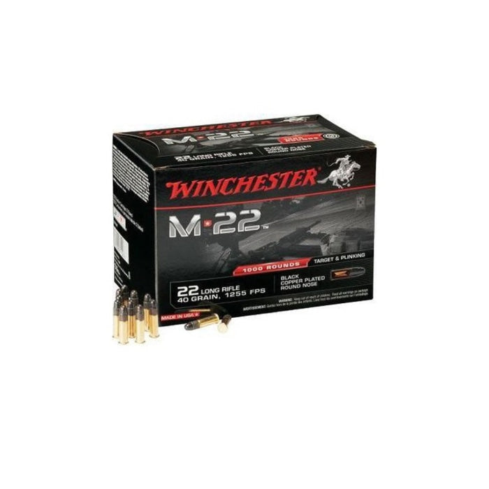 Munitions Winchester M22 Black Lead Round Nose - Cal.22LR CS22LRT