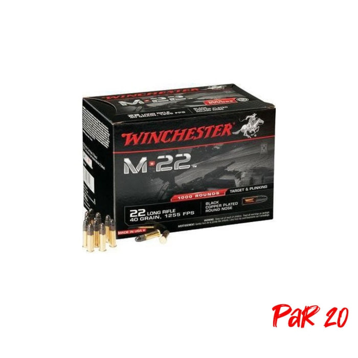 Munitions Winchester M22 Black Lead Round Nose - Cal.22LR CS22LRTP20