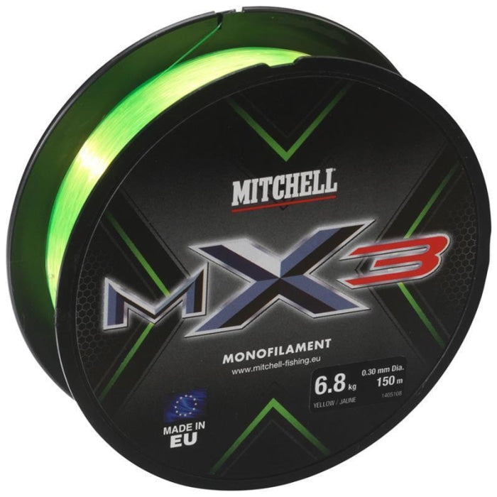 Nylon Mitchell MX3 Low vis Jaune - 150 m 1405104