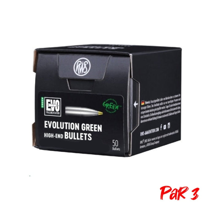 Ogives RWS S Evo Green - Cal. 7.62 mm 2418119P3