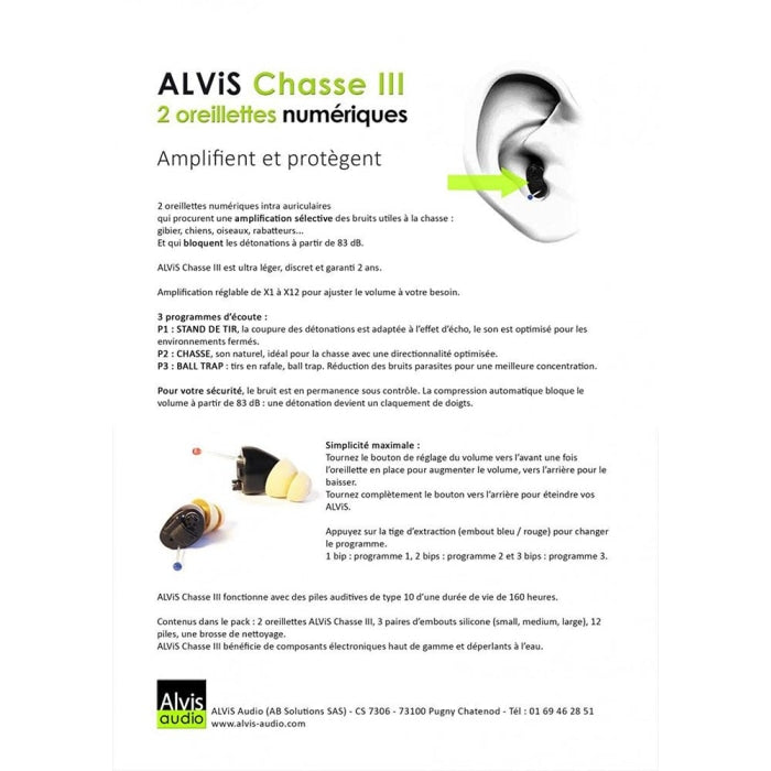 Oreillettes Alvis chasse III A59204