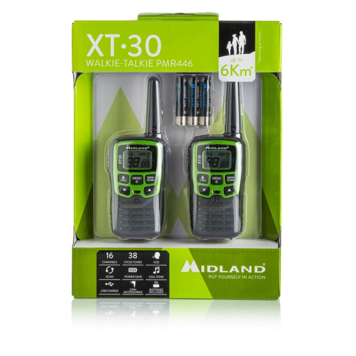 Paire de talkies walkies Midland XT30 PMR 446 A69197