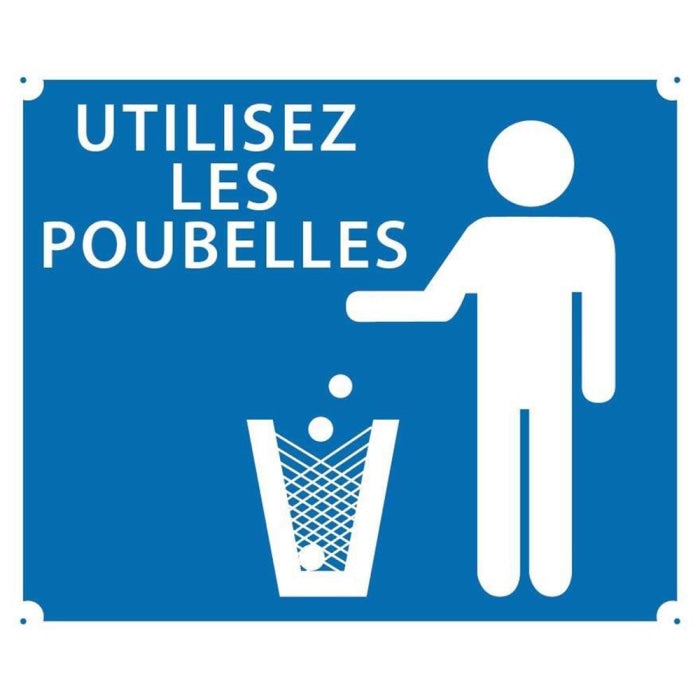 Panneaux Akilux Europarm ’ Utilisez les poubelles ’ 30 x 25 cm A50872