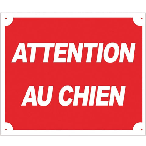 Panneaux Aluminium Europarm ’ Attention au chien ’ 30 x 25 cm A50865