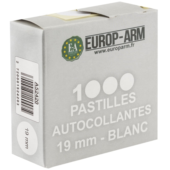 Pastilles autocollantes Europarm blanches A52420