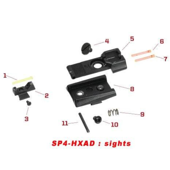 Pièces origine sight pour série HX SP4-HXAD-1