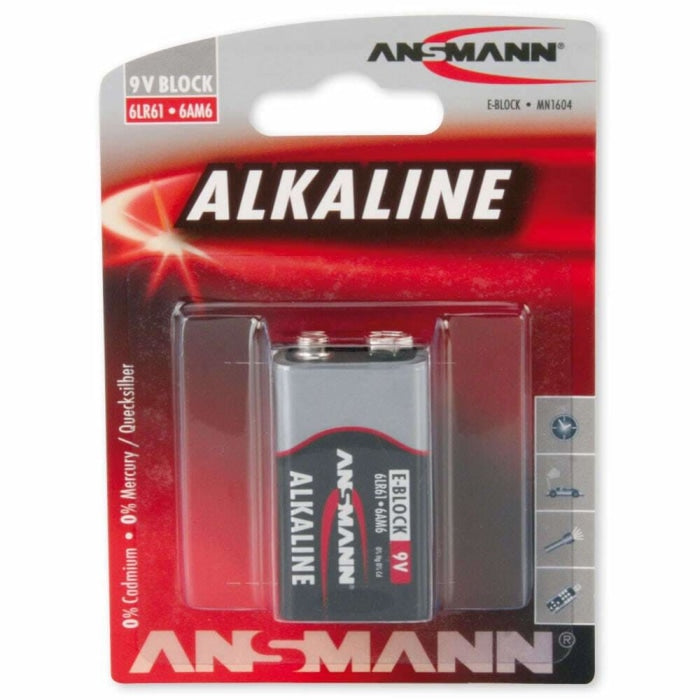 Pile Alcaline Ansmann 6LR61 - 9V LC411A