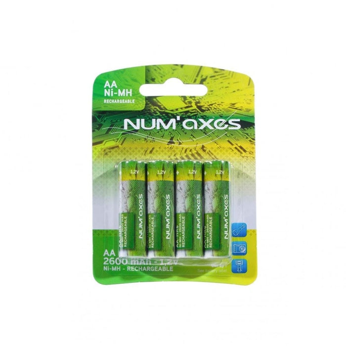 Piles rechargeables Num’Axes type AA / LR06 - 1,2 v NUM880