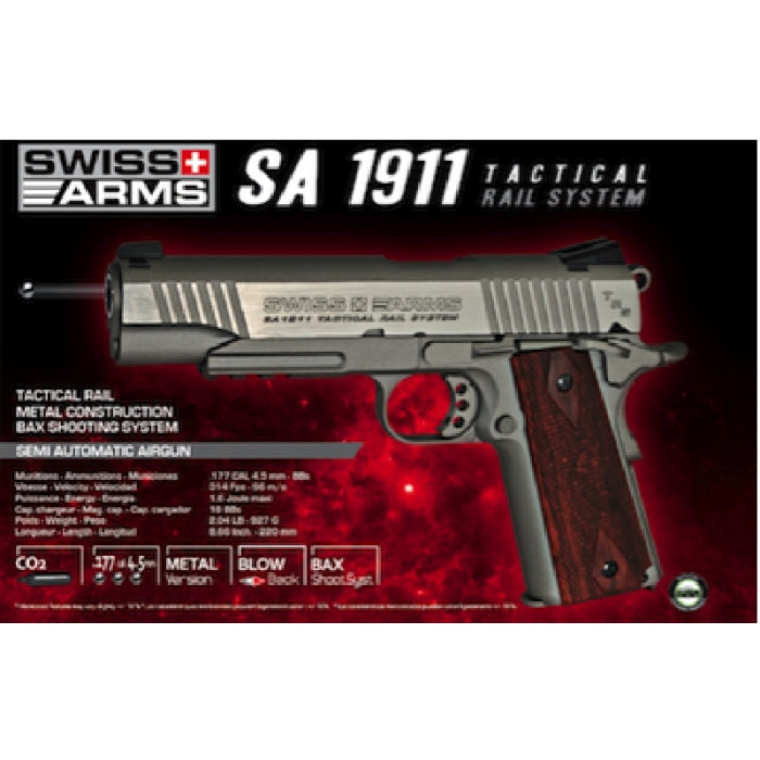 Pistolet à plomb Swiss Arms 1911 TACTICAL RAIL SYSTEM 288508