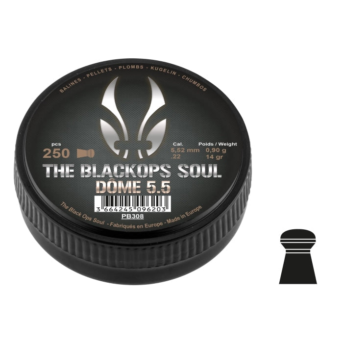 Plombs BO Manufacture The Black Ops Soul Dome - Cal 5.5mm PB308