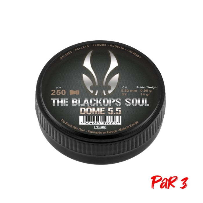 Plombs BO Manufacture The Black Ops Soul Dome - Cal 5.5mm PB308P3