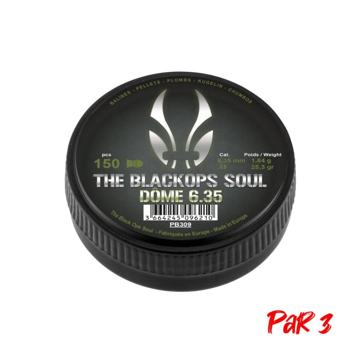 Plombs BO Manufacture The Black Ops Soul Dome - Cal. 6.35mm PB309P3
