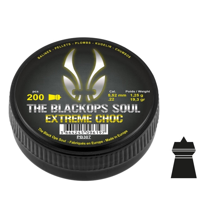 Plombs BO Manufacture The Black Ops Soul Extrem Choc - Cal. 5.5mm