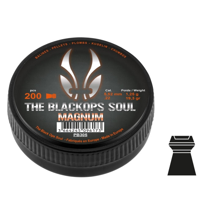 Plombs BO Manufacture The Black Ops Soul Magnum - Cal. 5.5mm PB305