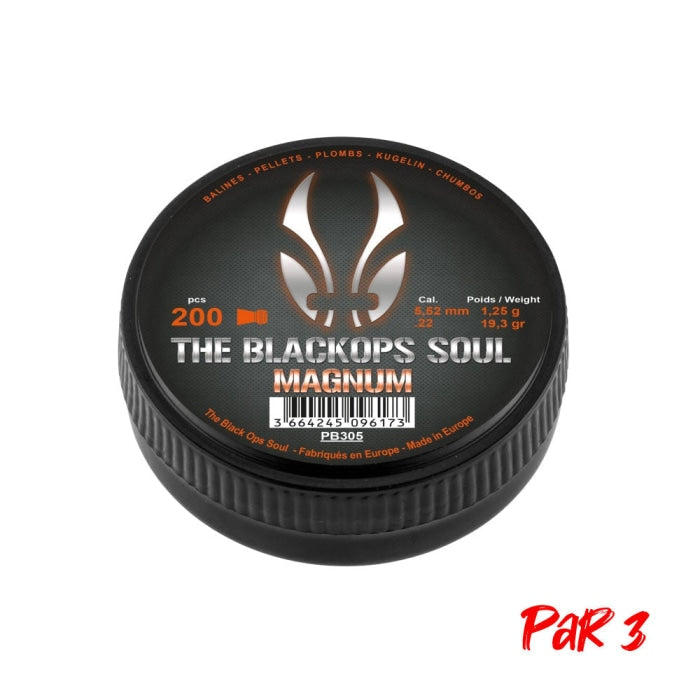 Plombs BO Manufacture The Black Ops Soul Magnum - Cal. 5.5mm PB305P3