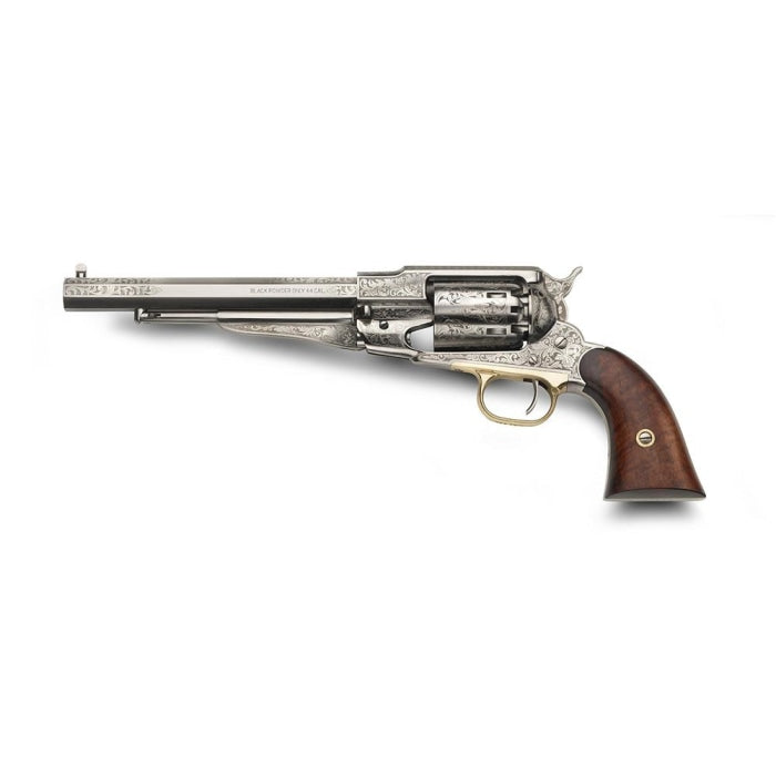 Revolver Pietta 1858 Rm laiton nickelé gravé - Cal. 44 RBN44LE