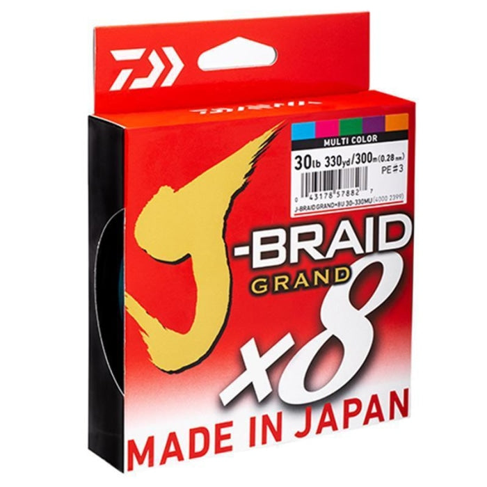 Tresse Daiwa J-Braid Grand X8 Multicolore - 150 m 12795006