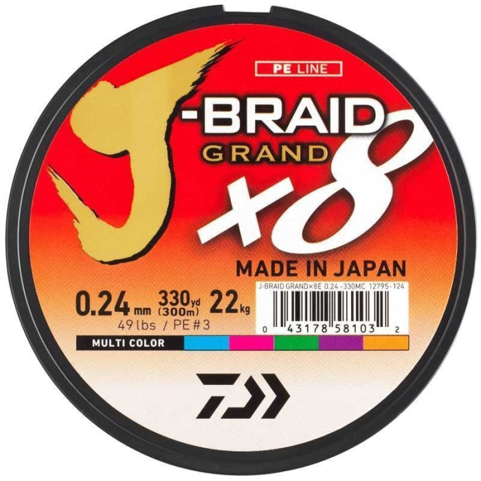 Tresse Daiwa J-Braid Grand X8 Multicolore - 300 m 12795113
