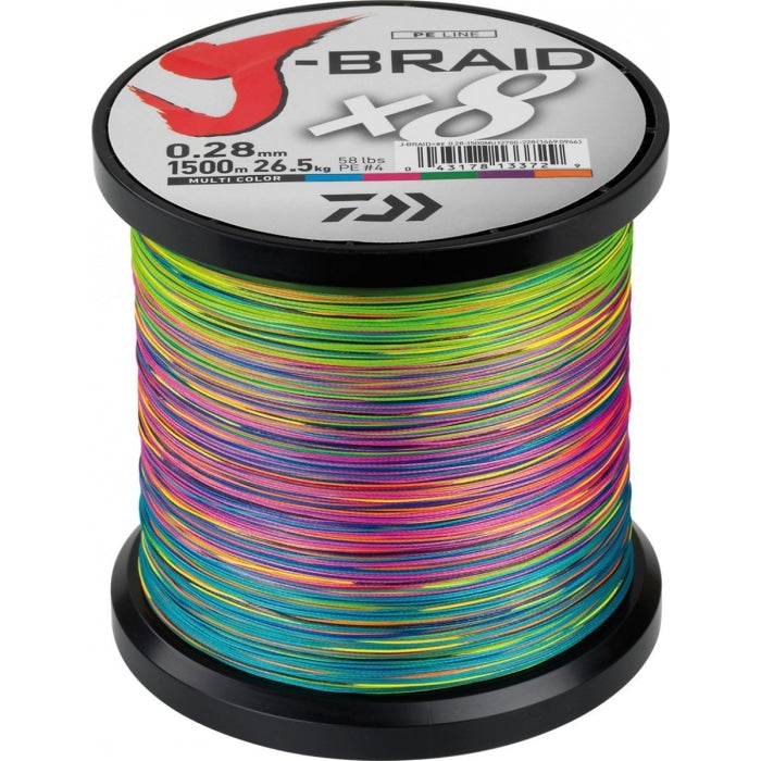 Tresse Daiwa J-Braid X8 Multicolore - 1500 m 12755220